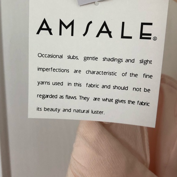 NWT Amsale Crinkle Chiffon Bridesmaid Dress - Picture 6 of 9